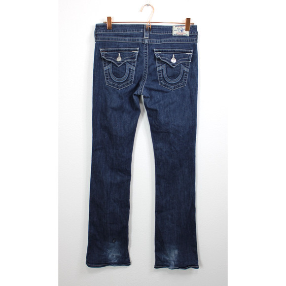True Religion Woman's Jeans Size 29 x 33 Hi-Rise Boot Cut Dark Wash - Picture 10 of 14